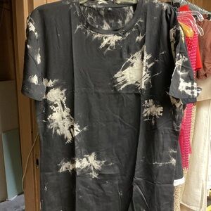 Black and White Tie-Dye Short Sleeve Tee